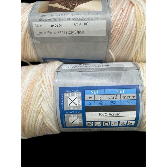 I Love This Yarn - Fuzzy Slippers 877 - Pink Variegated - Super Soft - Picture 8 of 10